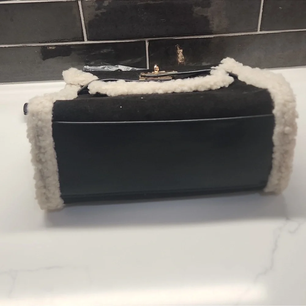 Badgley Mischka Fur Border Satchel Retail $159 NWT - Picture 12 of 12